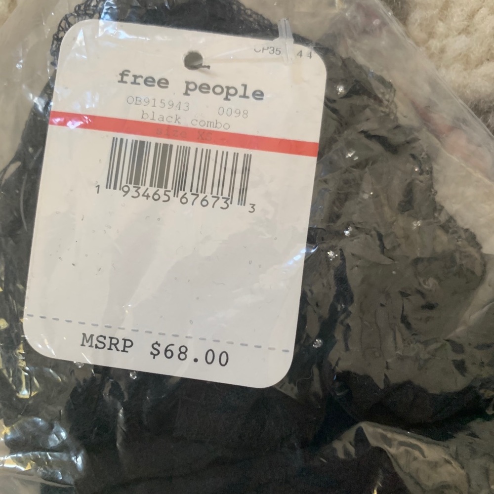 NWT Free People Show Off Bodysuit in Black Combo - Picture 6 of 6
